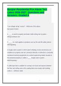 Burglar-Residential Fire Alarm Test Latest 2026-2027&period; Questions and Answers&period; Graded A