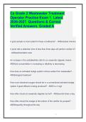 Ca Grade 2 Wastewater Treatment Operator Practice Exam 1&period; Latest 2026-2027&period; Questions & Correct Verified Answers&period; Graded A