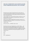 NEVADA COMMUNITY MANAGER EXAM 2026  WITH VERIFIED QUESTIONS AND ANSWERS   