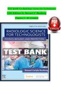 TEST BANK For Radiologic Science for Technologists  12th Edition by Stewart C Bushong   Chapters 1 - 40&comma; Complete  