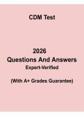 CDM Test Questions PDF &vert; Certified Dietary Manager Practice Exam & Study Guide