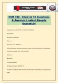 NUR 302 - Chapter 12 Questions & Answers &vert; Latest Already Graded A&plus;