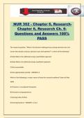 NUR 302 - Chapter 6&comma; Research- Chapter 6&comma; Research Ch&period; 6- Questions and Answers 100&percnt; PASS