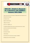 NUR 302 - Chapter 5&comma; Research Ch&period; 5 Questions with CORRECT Answers 100&percnt; PASS