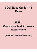 CDM Study Guide 1-19 PDF &vert; Certified Dietary Manager Exam Practice & Study Guide