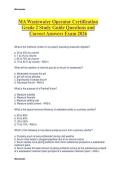 MA Wastewater Operator Certification  Grade 2 Study Guide Questions and  Correct Answers Exam 2026
