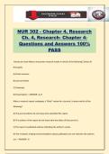 NUR 302 - Chapter 4&comma; Research Ch&period; 4&comma; Research- Chapter 4- Questions and Answers 100&percnt; PASS