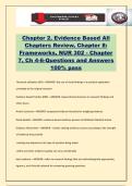 Chapter 2&comma; Evidence Based All Chapters Review&comma; Chapter 8&colon; Frameworks&comma; NUR 302 - Chapter 7&comma; Ch 4-6-Questions and Answers 100&percnt; pass