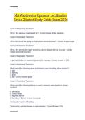 MA Wastewater Operator certification  Grade 2 Latest Study Guide Exam 2026