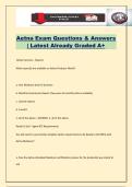Aetna Exam Questions & Answers &vert; Latest Already Graded A&plus;