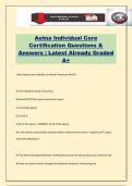Aetna Individual Core Certification Questions & Answers &vert; Latest Already Graded A&plus;