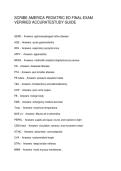 SCRIBE AMERICA PEDIATRIC ED FINAL EXAM VERIRIED ACCURATESTUDY GUIDE
