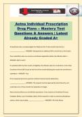 Aetna Individual Prescription Drug Plans -- Mastery Test Questions & Answers &vert; Latest Already Graded A&plus;