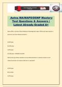 Aetna MA&sol;MAPD&sol;DSNP Mastery Test Questions & Answers &vert; Latest Already Graded A&plus;