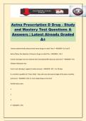 Aetna Prescription D Drug - Study and Mastery Test Questions & Answers &vert; Latest Already Graded A&plus;