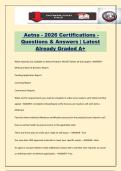 Aetna - 2026 Certifications - Questions & Answers &vert; Latest Already Graded A&plus;