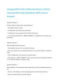 Georgia DDA 6-Hour Defensive Driver & Driver Improvement Exam Questions With Correct Answers 