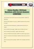 Ammo Handler 108 Exam Questions with Correct Answers &lpar;VERIFIED&rpar;