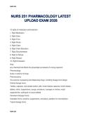 NURS 251 PHARMACOLOGY LATEST  UPLOAD EXAM 2026