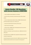 Ammo Handler 108 Questions with Correct Answers &lpar;VERIFIED&rpar;