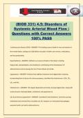 &lpar;BIOD 331&rpar; 4&period;5&colon; Disorders of Systemic Arterial Blood Flow &vert; Questions with Correct Answers 100&percnt; PASS