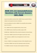 BIOD 331&rpar; 3&period;5&colon; Immunodeficiency Questions with Correct Answers 100&percnt; PASS