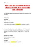WGU C836 MULTI&sol;COMPREHENSIVE  FINAL EXAM 2026 WITH QUESTIONS  AND ANSWERS