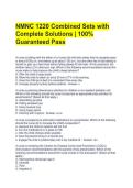 NMNC 1220 Combined Sets with Complete Solutions &vert; 100&percnt; Guaranteed Pass