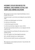 MCKINNEY EVOLVE RESOURCES FOR MATERNAL CHILD NURSING ACTUAL TEST SCRIPT 2026 VERIFIED SOLUTIONS