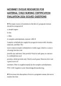 MCKINNEY EVOLVE RESOURCES FOR MATERNAL CHILD NURSING CERTIFICATION EVALUATION 2026 SOLVED QUESTIONS