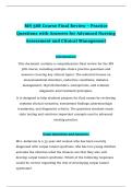 MN 568 Course Final Review &ndash; Practice Questions with Answers for Advanced Nursing Assessment and Clinical Management