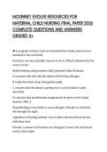 MCKINNEY EVOLVE RESOURCES FOR MATERNAL CHILD NURSING FINAL PAPER 2026 COMPLETE QUESTIONS AND ANSWERS GRADED A&plus;