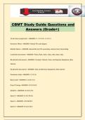 CBMT Study Guide Questions and Answers &lpar;Grade&plus;&rpar;