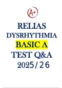 Relias Dysrhythmia Basic Test &lpar;Basic A&rpar; &vert; 35 Actual Exam Questions & 100&percnt; Verified Answers &vert; 2025&sol;2026 Updated &vert; Graded A&plus;