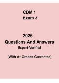 CDM 1 Exam 3 PDF &vert; Certified Dietary Manager Level 1 Exam & Study Guide