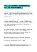 Med Surge CERTIFICATION PAPER 2026 FULL SOLUTION GRADED A&plus;