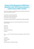 Qualys Patch Management &lpar;PM&rpar; Exam  Questions with 100&percnt; Correct Answers &vert;  Latest Version 2026 &vert; Verified