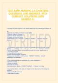 TEST BANK NURSING 1-5 CHAPTERS QUESTIONS  AND ANSWERS  WITH  CORRECT  SOLUTIONS 100&percnt; GRADED A&plus;