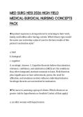 MED SURG HESI 2026 HIGH-YIELD MEDICAL-SURGICAL NURSING CONCEPTS PACK