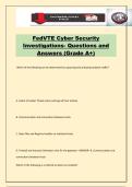FedVTE Cyber Security Investigations- Questions and Answers &lpar;Grade A&plus;&rpar;