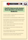 FedVTE Cybersecurity Analyst Exam Questions and Answers &lpar;Grade A&plus;&rpar;