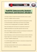 FedVTE Cybersecurity Analyst- Questions and Answers &lpar;Grade&plus;&rpar;