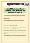 FedVTE Cybersecurity for Technical Staff- Questions and Answers &lpar;Grade A&plus;&rpar;