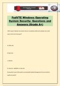 FedVTE Windows Operating System Security- Questions and Answers &lpar;Grade A&plus;&rpar;