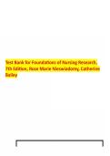 Test Bank for Foundations of Nursing Research&comma; 7th Edition&comma; Rose Marie Nieswiadomy&comma; Catherine Bailey&period;pdf