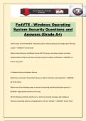 FedVTE - Windows Operating System Security Questions and Answers &lpar;Grade A&plus;&rpar;