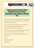 Cybersecurity Analyst Quiz &lpar;FedVTE&rpar; Practice Quiz- Questions and Answers &lpar;Grade A&plus;&rpar;