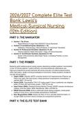 2026&sol;2027 Ultimate Test Bank&colon; Lewis's Medical-Surgical Nursing &lpar;12th Edition&rpar; &vert; NCLEX NGN & Clinical Judgment