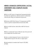 MENDIX ADVANCED CERTIFICATION 2 ACTUAL ASSESSMENT 2026 COMPLETE SOLVED QUESTIONS