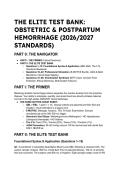 2026&sol;2027 Elite Obstetric & Postpartum Hemorrhage Test Bank &vert; 66 Clinical Q&A with Rationales 